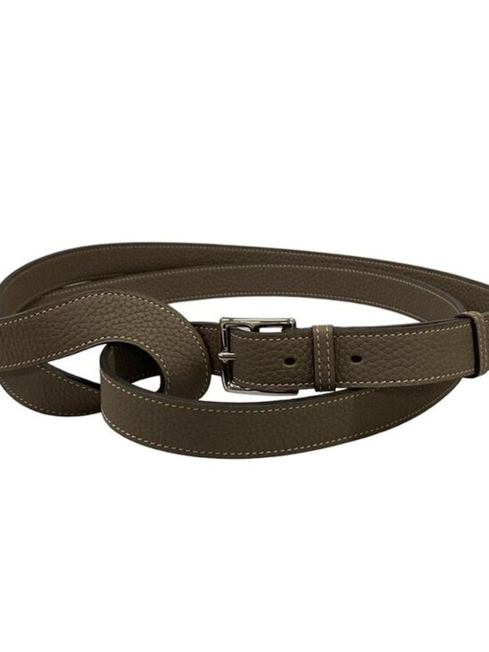 Hermes Belt 90 Etriviere Double Tour Etoupe Silver main image 8